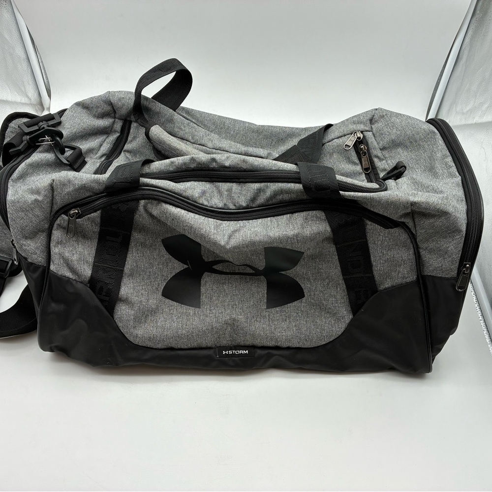 Under Armour Gray and Black Storm Duffel Bag